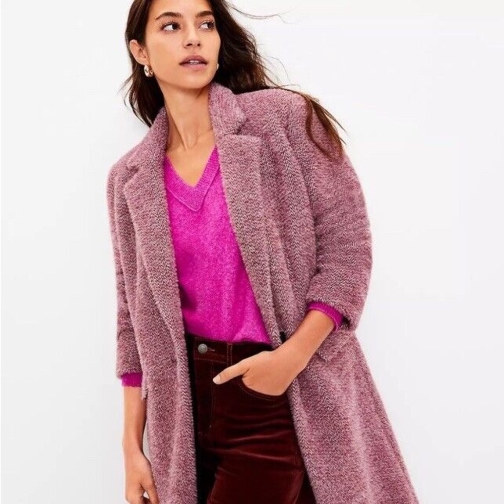 ❗️SOLD❗️ Chic Pink Textured Coat